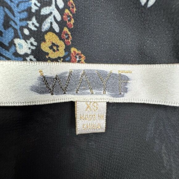 WAYF Black Pleated Floral Paisley Maxi Size XS Lined - Picture 4 of 8